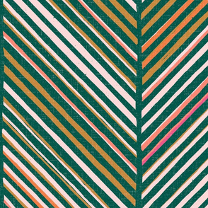 Large Papercut Herringbone M+M Evergreen by Friztin