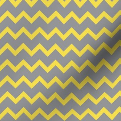 Chevron pattern in yellow and grey