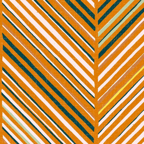 Large Papercut Herringbone M+M Orange by Friztin