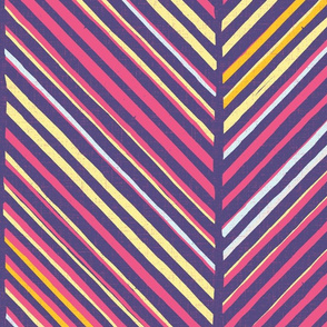 Large Papercut Herringbone M+M Royal Purple by Friztin