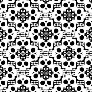 Black and White Skulls Forever