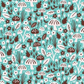 Mushroom Field Blue