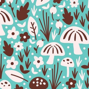 Mushroom Field Blue | Extra Large Scale