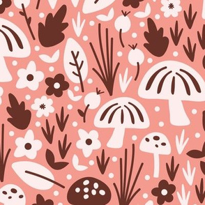 Mushroom Field Pink | Extra Large Scale