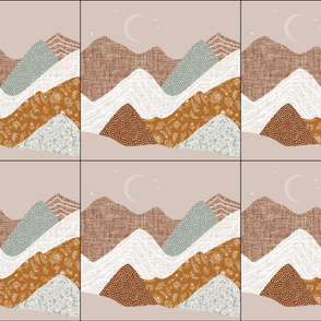 6 loveys: layered mountain // spice no. 2, sugar sand, otter lace, tess rust