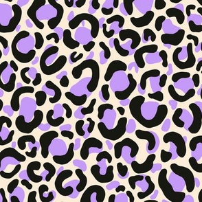 Pretty leopard print in purple, black and cream