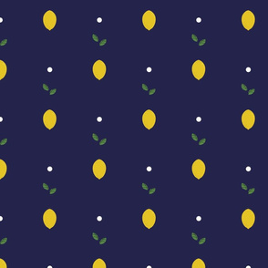 Polka Lemons (Blue)