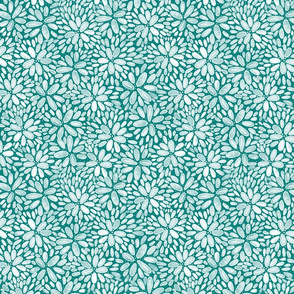 Floral Bloom - Teal