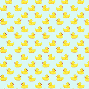 Ducks in a row pattern on mint