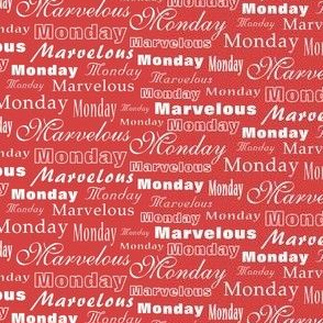 Marvelous Monday Typography, Red
