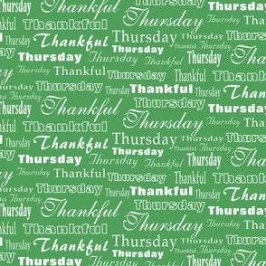 Thankful Thursday Typography, Green