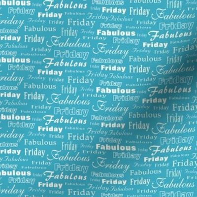 Fabulous Friday Typography, Blue