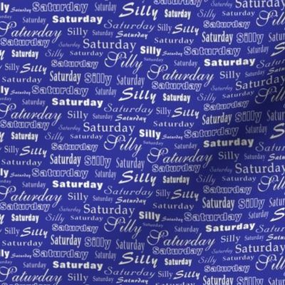 Silly Saturday Typography, Indigo