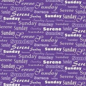 Serene Sunday Typography, Violet