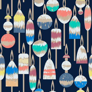 Lobster Buoys / Navy / Beach Coastal / Large