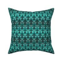 Art deco teal Extra Small scale