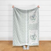 54” x 36” Koala TWO Blanket Panels, MINKY size panel, Wild Animal Bedding, Bible Verse Blanket, FABRIC MUST be 54” or WIDER, Two 24”x36” panels per yard