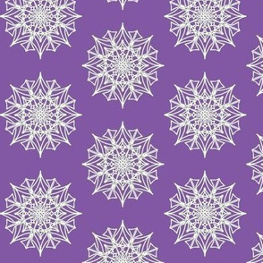 Frosted Spiky Stars on Lavender