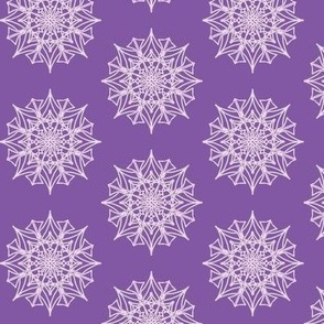 Spiky Mauve Stars on Lavender