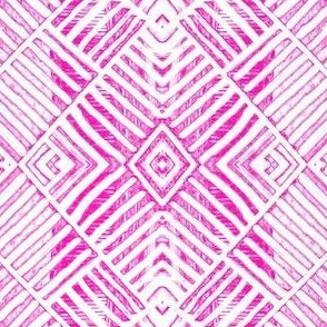 Tribal patchwork in fuchsia