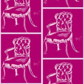 Louis XV Chair in Pink