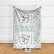 42” x 36” Lemur Blanket Panel, Wild Animal Bedding, Bible Verse Blanket