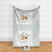 42” x 36” Red Panda Blanket Panel, Wild Animal Bedding, Bible Verse Blanket