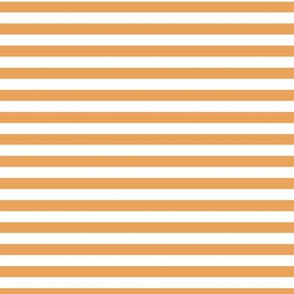 Butterscotch Bengal Stripe Pattern Horizontal in White