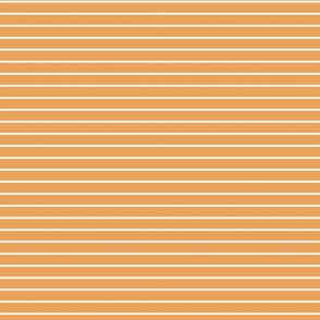 Small Butterscotch Pin Stripe Pattern Horizontal in White