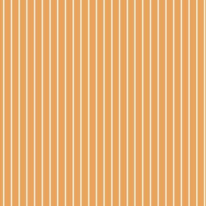 Small Butterscotch Pin Stripe Pattern Vertical in White