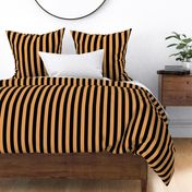 Large Butterscotch Awning Stripe Pattern Vertical in Black