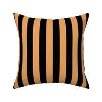 Large Butterscotch Awning Stripe Pattern Vertical in Black