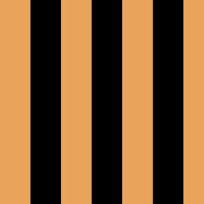 Large Butterscotch Awning Stripe Pattern Vertical in Black