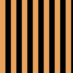 Butterscotch Awning Stripe Pattern Vertical in Black