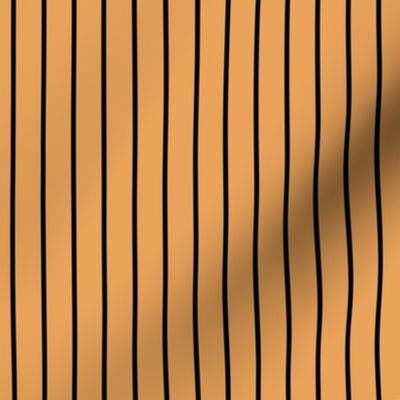 Butterscotch Pin Stripe Pattern Vertical in Black