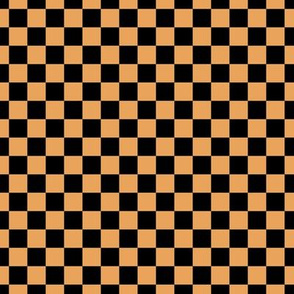 Checker Pattern - Butterscotch and Black