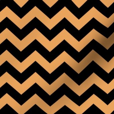 Chevron Pattern - Butterscotch and Black