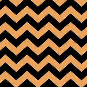 Chevron Pattern - Butterscotch and Black