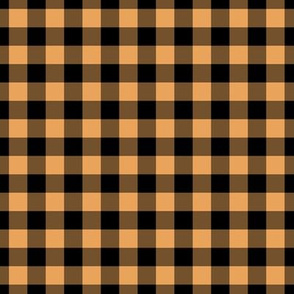 Gingham Pattern - Butterscotch and Black