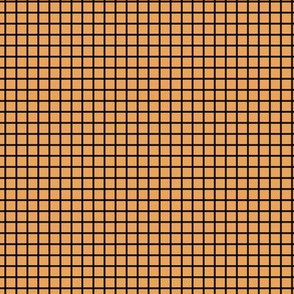 Small Grid Pattern Butterscotch and Black