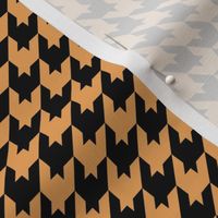 Houndstooth Pattern - Butterscotch and Black