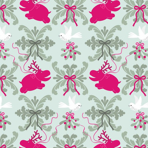 Hippo Holiday Damask