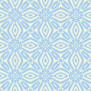 Pastel blue and yellow geometric large scale