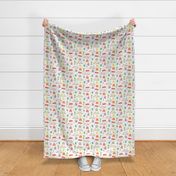 (S Scale) Birthday Scattered Pattern with Grey Confetti