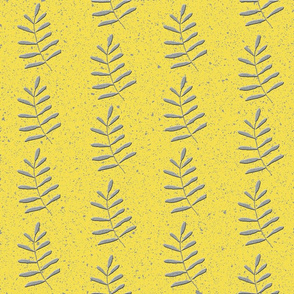 Gray Ferns on Textured Yellow Pantone 2021