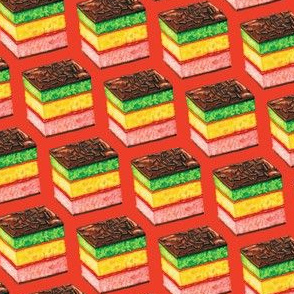 Italian Rainbow Cookies - Red