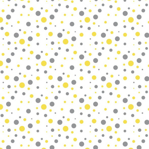 Yellow and Gray Polka Dots Pantone 2021