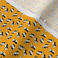 Tiny Dancing Pandas - Saffron Yellow