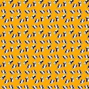 Tiny Dancing Pandas - Saffron Yellow