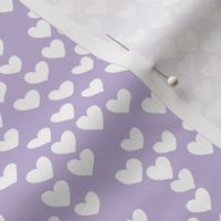 The minimalist boho heart sweet lovers valentine design nursery baby lilac purple  white SMALL